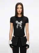 Beaded Bow Bodysuit