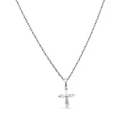0.29 CT Kites Adorn a Cross Platinum Pendant
