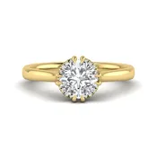 1.5 Carat Cushion Solitaire Lab Grown Diamond Double Claw Engagement Ring