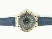 1950s Mid-Century Earnest Borel Black Illusion Kaleidoscope Dial Exhibition Watch