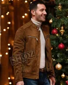 12 Dates of Christmas Garrett Marcantel Suede Leather Jacket