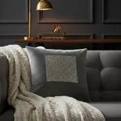 Aida Charcoal And Dark Grey Pillow