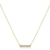 14kt Gold and Diamond Significance Bar Necklace - Six