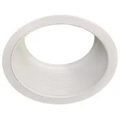 6" Stepped Baffle Trim - PAR38/R40 White / White