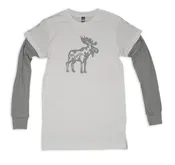 3510 Bella Longsleeve Double Tshirt- Up North Moose