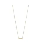 14 Karat Gold Plated Mini CZ Bar Necklace — Bagz & Bling