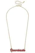 Add Some Bling Arkansas Razorbacks Pave Necklace