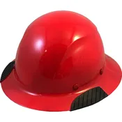 Actual Carbon Fiber Hard Hat - Full Brim Red