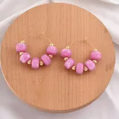 Boho Beaded Hoop Earrings