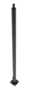15 Ft Round Steel Light Pole – 4 In Diameter – 11 Gauge – Welded Tenon – Square Base