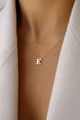 Block Initial Necklace
