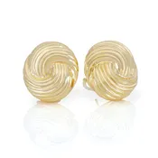 14Kt Yellow Gold Fluted Earrings
