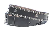 1 1/2" Wide Spot Stud Belt - Black