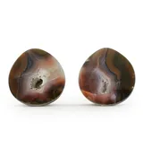 1 & 1/8" (28mm) Timor Agate Teardrop Double Flare Plugs Version 3
