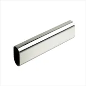 12ft Oval Closet Rod, Polished Chrome