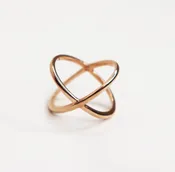 14kt Rose Gold X Ring — Jackson Grey Jewelers