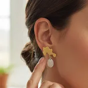 Sand &amp; Silver Earrings