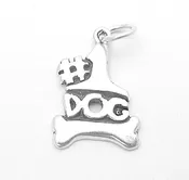 "#1 Dog" Charm in Sterling Silver