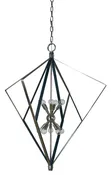 10-Light Polished Nickel Matte Black Zoe Chandelier by Framburg