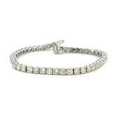 14Kt White Gold Tennis Bracelet With (48) Round Diamonds Weighing 9.05cttw