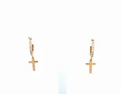 0.09 CTW Round Diamond Huggie Earrings in 14K Yellow Gold