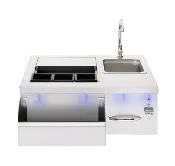 AMD 30 Inch Lighted Beverage & Prep Station - AMD-BC-30L-W