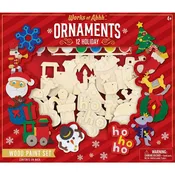 12 Holiday Ornaments Wood Craft & Paint Kit