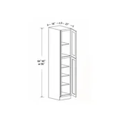 D1 | Natural Shaker Utility Pantry Single Door Cabinet