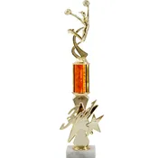 1st, 2nd, 3rd Place Riser And Column Round Trophy