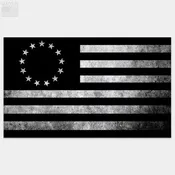 Black & Gray Betsy Ross Flag Sticker