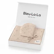 Bleu La La 100% Organic Cotton Luxury Organic Blanket + Hat Gift Set: Oatmeal