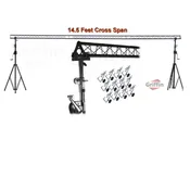 Crank Up Triangle Light Truss System by Griffin | DJ Trussing Stand for Light Cans & Speakers | Pro Audio Stage Lighting Hardware Package | Equipment Mount | Portable Gear Holder for Parties, Music, Live Gigs