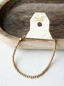 Mini Metal Stacking Bracelet | Ball Beads Gold
