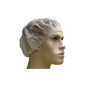 21" White Bouffant Caps 00-1121W-1000