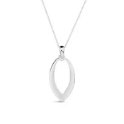 14K White Gold Marquise Pendant