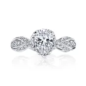 1.01ct Pear Shape Diamond Antique Revival Engagement Ring