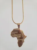 Africa Map Pendant Necklace  (TF)