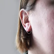 14mm Silver Twist Sleeper Hinged Hoops