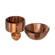 10″ Acacia Straight Sided Bowl