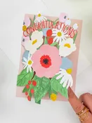 Big Pink Congratulations Laser-Cut Card