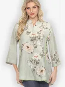 Baby White Peony Silk Tummy Tuck Shirt