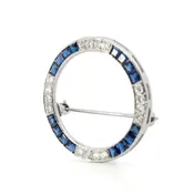 .50ct Diamond & .75ct Sapphire 14kw Pin
