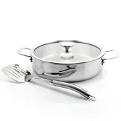 3.Clad Sauteuse and Spatula Set