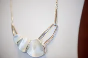 Asymmetrical Silver Tone Necklace