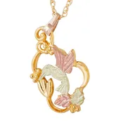 10k Black Hills Gold Hummingbird Pendant