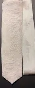 Custom Triple Layer Lace Tie – White (Extra Long)