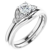 14K White Gold Accented Engagement ring