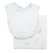 3 Martha's Bunny Print Drooler Bib & Burp Cloth Set