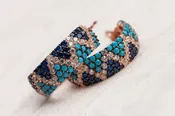 Chevron Shiny Half Hoops