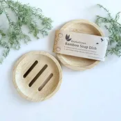 Bamboo Soap Dish: Round